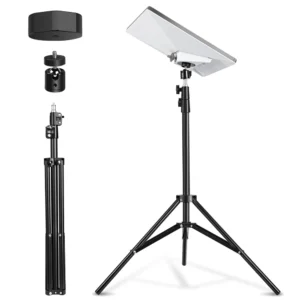 Adjustable Tripod Mount with 1/4″-20 Thread Pipe Adapter for Starlink Mini