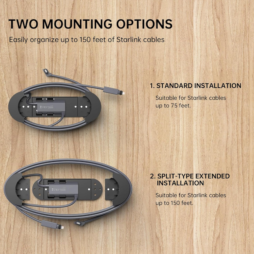 Ethernet Cable Organizer & Caddy Mount for Starlink Gen 3/Gen 2 5 Ethernet Cable Organizer & Caddy Mount for Starlink Gen 3/Gen 2 - Image 5