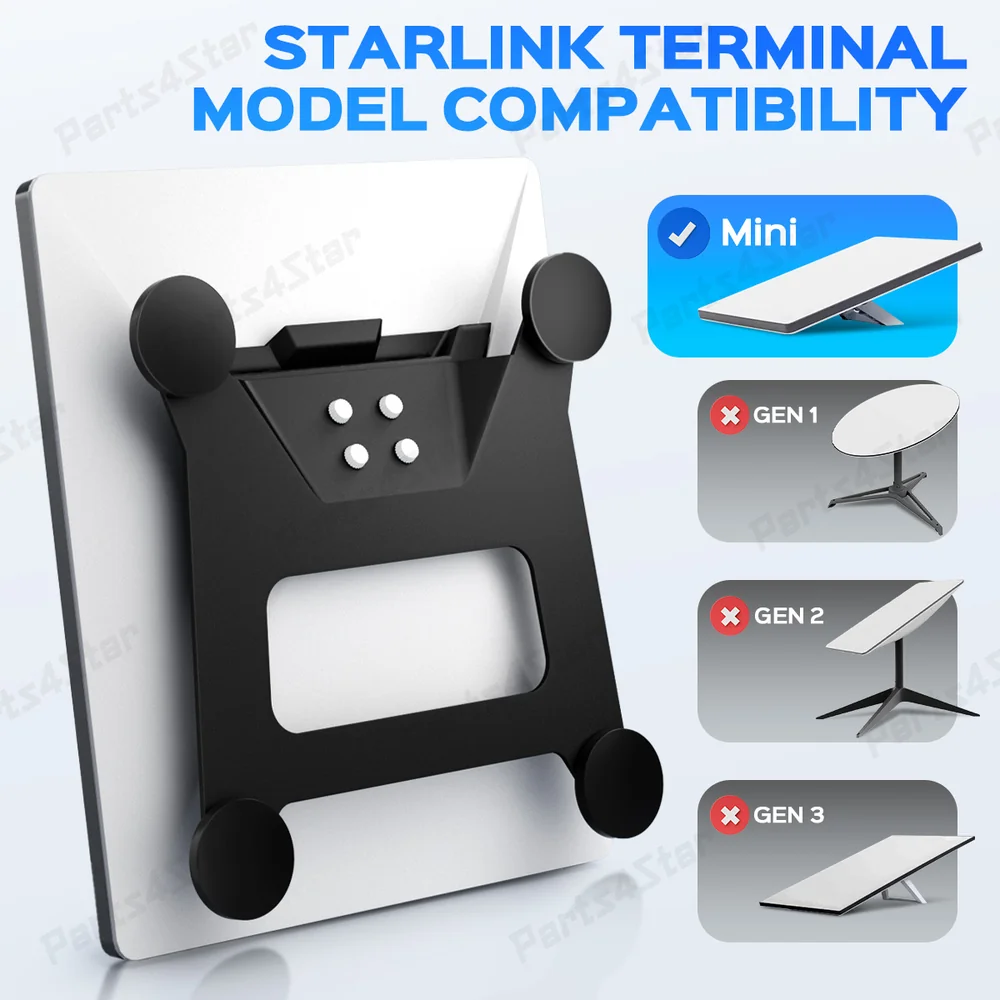 Magnetic Flat Mount with Strong Pull Force Base for Starlink Mini 2 Magnetic Flat Mount with Strong Pull Force Base for Starlink Mini - Image 2