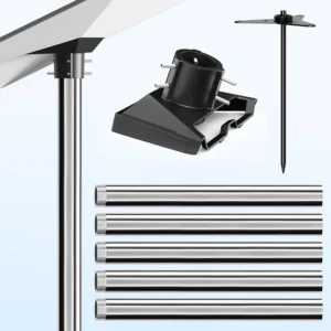 6.6FT No-Dig Ground Anchor Pole Mount Kit for Starlink Gen 3 Dish