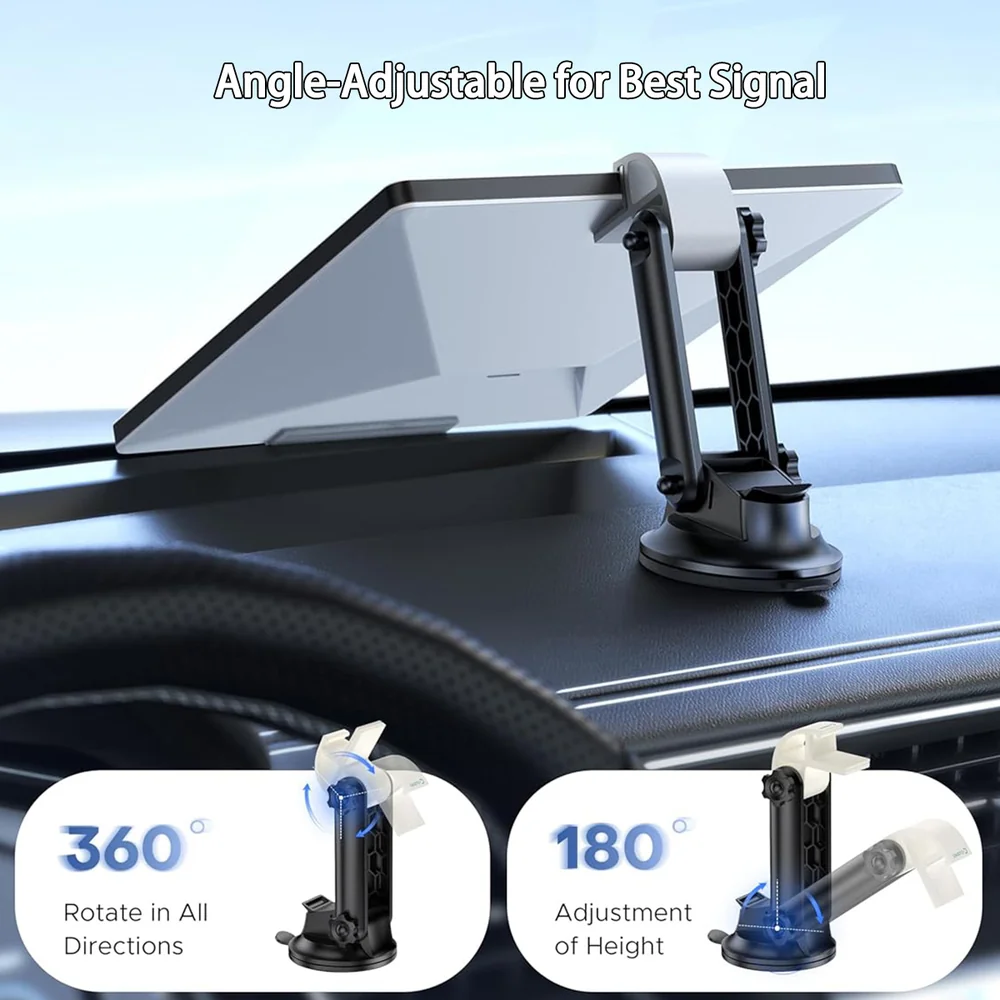 Angle-Adjustable Dashboard Suction Cup Mount for Starlink Mini 2 Angle-Adjustable Dashboard Suction Cup Mount for Starlink Mini - Image 2
