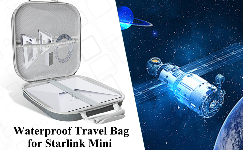 Protective travel case for Starlink Mini accessories