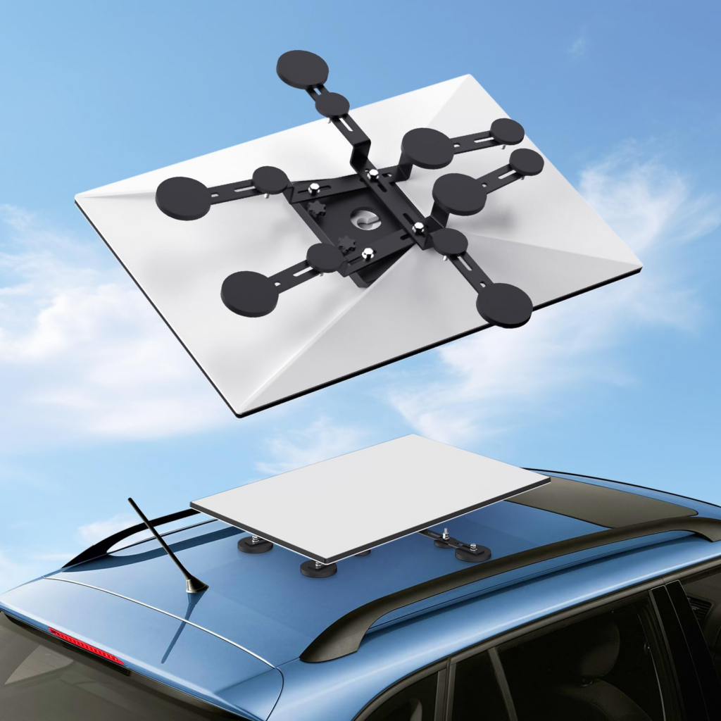 Starlink Gen 3 magnetic roof mount on vehicle roof example