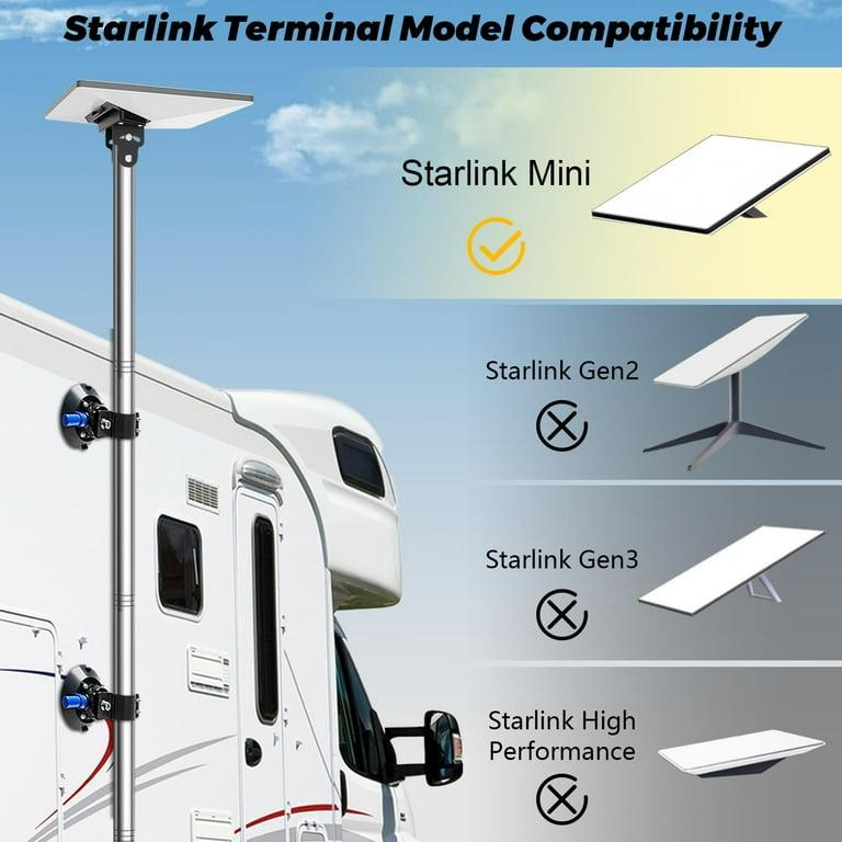 Starlink Mini pole mount for RV and camper setup