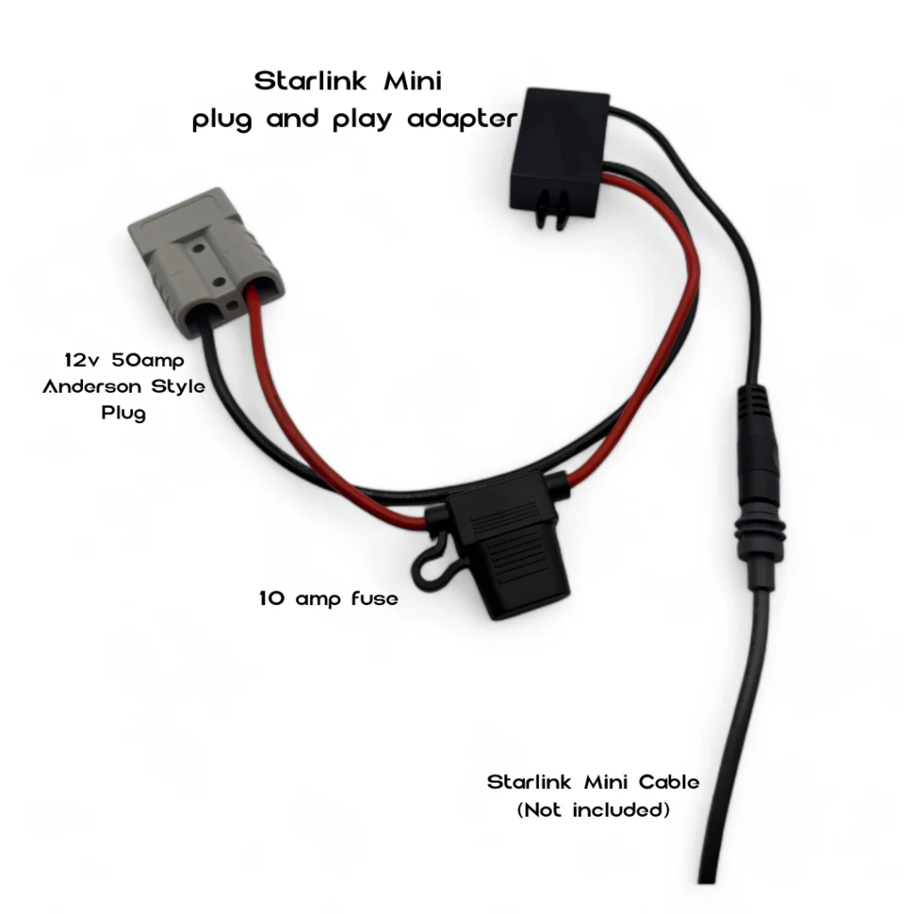 Starlink Mini 12V power adapter for RV car and off-grid use